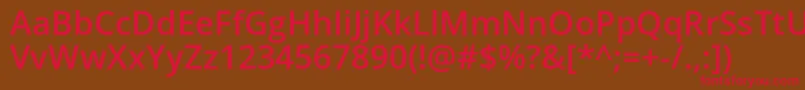 Opensans Semibold Font – Red Fonts on Brown Background