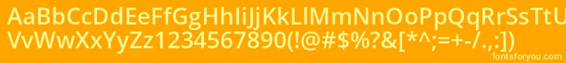 fuente Opensans Semibold – Fuentes Amarillas Sobre Fondo Naranja