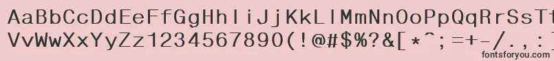 FixhelvdlBold Font – Black Fonts on Pink Background