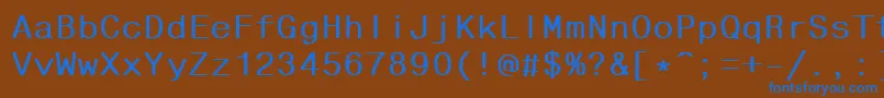 フォントFixhelvdlBold – 茶色の背景に青い文字