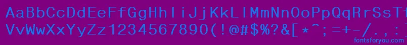 フォントFixhelvdlBold – 紫色の背景に青い文字