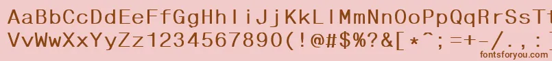 FixhelvdlBold Font – Brown Fonts on Pink Background