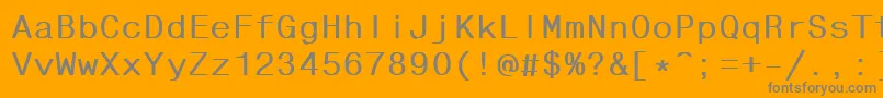 FixhelvdlBold Font – Gray Fonts on Orange Background