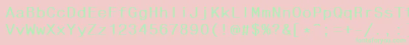 FixhelvdlBold Font – Green Fonts on Pink Background