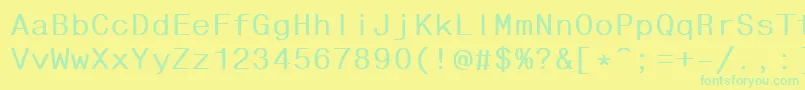 FixhelvdlBold Font – Green Fonts on Yellow Background