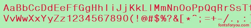 FixhelvdlBold Font – Red Fonts on Green Background