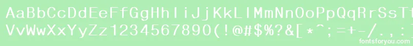 FixhelvdlBold Font – White Fonts on Green Background