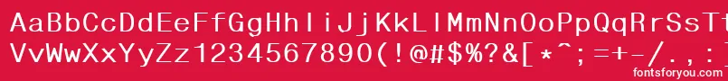 フォントFixhelvdlBold – 赤い背景に白い文字