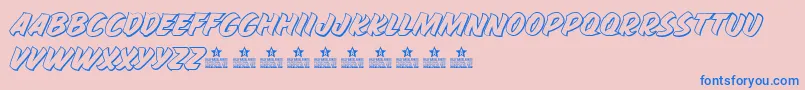PropagandaSightShadowPersonalUse-Schriftart – Blaue Schriften auf rosa Hintergrund