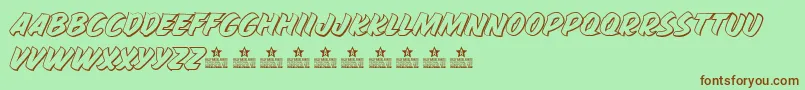 PropagandaSightShadowPersonalUse Font – Brown Fonts on Green Background