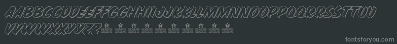 PropagandaSightShadowPersonalUse Font – Gray Fonts on Black Background