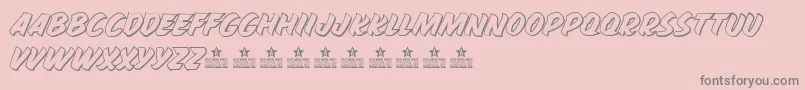 PropagandaSightShadowPersonalUse Font – Gray Fonts on Pink Background