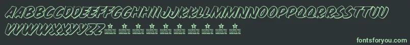 PropagandaSightShadowPersonalUse Font – Green Fonts on Black Background