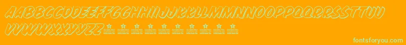 PropagandaSightShadowPersonalUse-fontti – vihreät fontit oranssilla taustalla