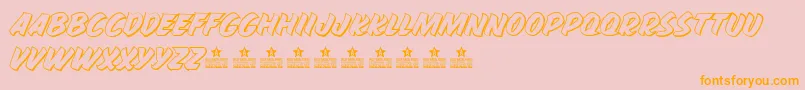 PropagandaSightShadowPersonalUse Font – Orange Fonts on Pink Background