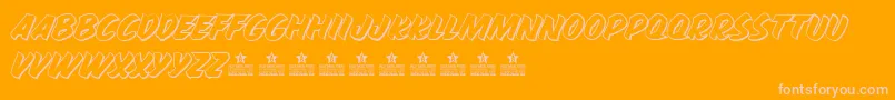 PropagandaSightShadowPersonalUse-fontti – vaaleanpunaiset fontit oranssilla taustalla