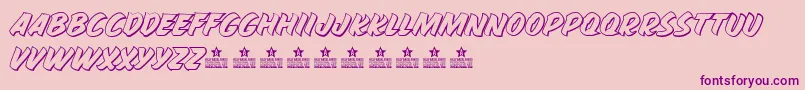 Fonte PropagandaSightShadowPersonalUse – fontes roxas em um fundo rosa