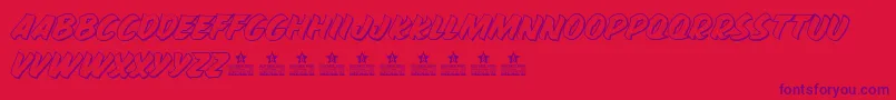 PropagandaSightShadowPersonalUse Font – Purple Fonts on Red Background