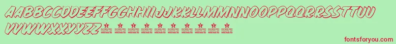 PropagandaSightShadowPersonalUse Font – Red Fonts on Green Background