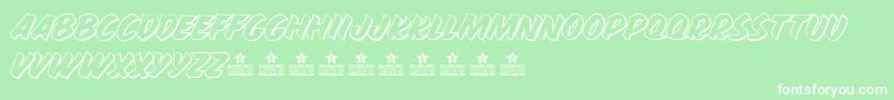 Шрифт PropagandaSightShadowPersonalUse – белые шрифты на зелёном фоне