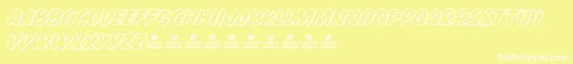 PropagandaSightShadowPersonalUse Font – White Fonts on Yellow Background