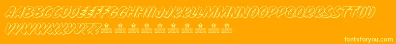 PropagandaSightShadowPersonalUse-Schriftart – Gelbe Schriften auf orangefarbenem Hintergrund