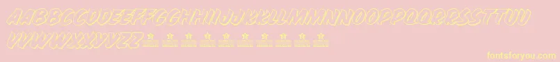 PropagandaSightShadowPersonalUse Font – Yellow Fonts on Pink Background