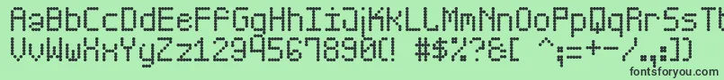 ScoreBoardSt Font – Black Fonts on Green Background