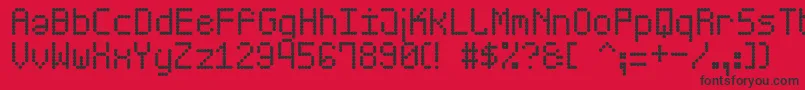 ScoreBoardSt Font – Black Fonts on Red Background