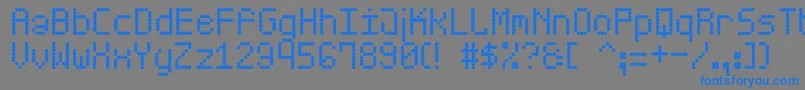 ScoreBoardSt Font – Blue Fonts on Gray Background