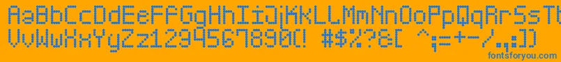 ScoreBoardSt Font – Blue Fonts on Orange Background
