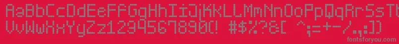 ScoreBoardSt Font – Gray Fonts on Red Background
