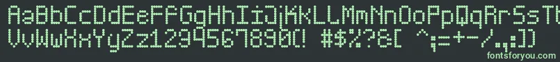 ScoreBoardSt Font – Green Fonts on Black Background