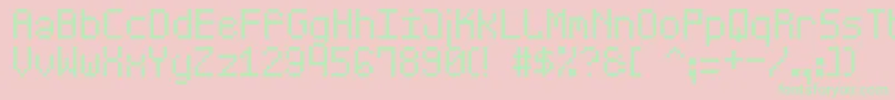 ScoreBoardSt Font – Green Fonts on Pink Background