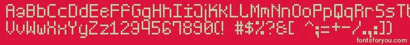 ScoreBoardSt Font – Green Fonts on Red Background