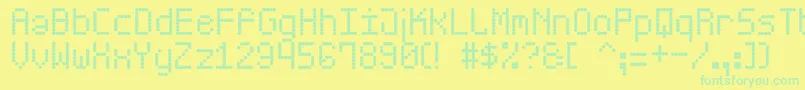 ScoreBoardSt Font – Green Fonts on Yellow Background