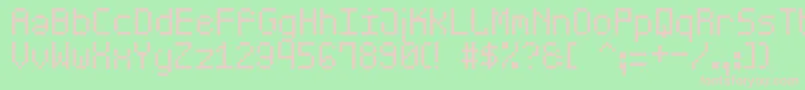 ScoreBoardSt Font – Pink Fonts on Green Background