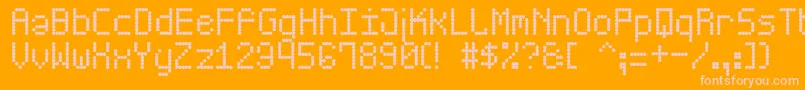ScoreBoardSt Font – Pink Fonts on Orange Background