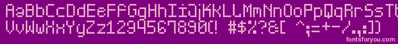 ScoreBoardSt Font – Pink Fonts on Purple Background