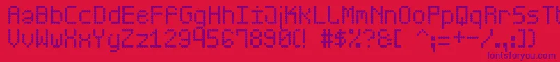 ScoreBoardSt Font – Purple Fonts on Red Background