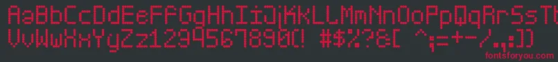 ScoreBoardSt Font – Red Fonts on Black Background