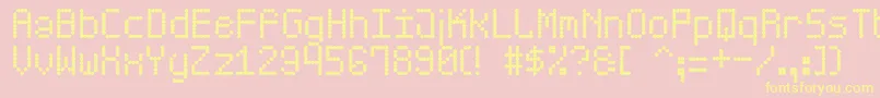 ScoreBoardSt Font – Yellow Fonts on Pink Background