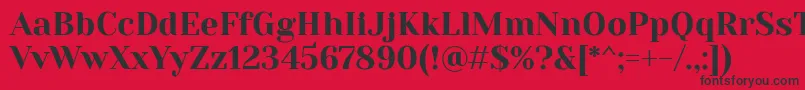 フォントYesevaOne – 赤い背景に黒い文字