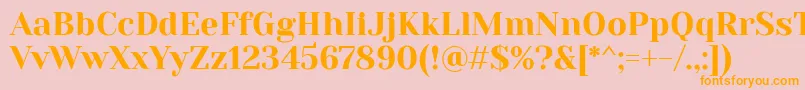 YesevaOne Font – Orange Fonts on Pink Background