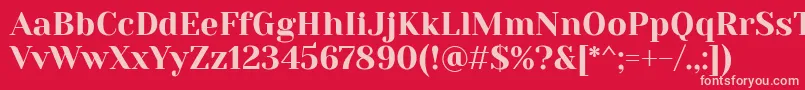 フォントYesevaOne – 赤い背景にピンクのフォント