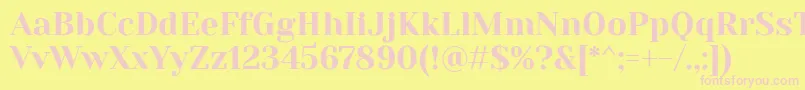 YesevaOne Font – Pink Fonts on Yellow Background