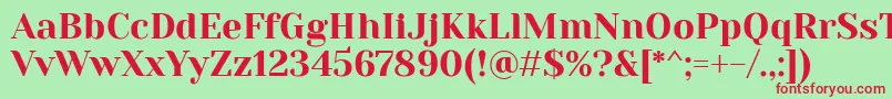 Шрифт YesevaOne – красные шрифты на зелёном фоне