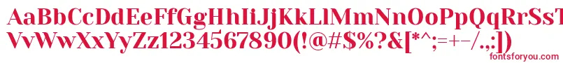 YesevaOne-Schriftart – Rote Schriften auf weißem Hintergrund