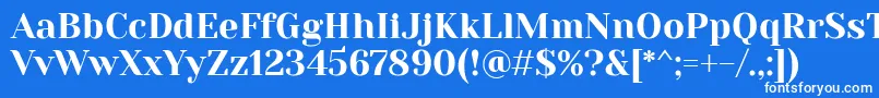 Шрифт YesevaOne – белые шрифты на синем фоне