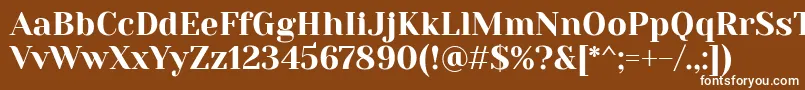 フォントYesevaOne – 茶色の背景に白い文字